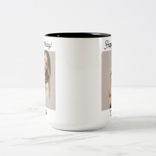 Gepersonaliseerde Happy Birthday Photo Mok voor ha (Center)