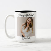 Gepersonaliseerde Happy Birthday Photo Mok voor ha (Links)