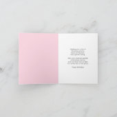 Gepersonaliseerde Happy Birthday pioenen op de gol Kaart (Binnen)