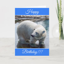 Gepersonaliseerde Happy Birthday Polar Beer Kaart