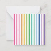 Gepersonaliseerde Happy Birthday Rainbow Enclosure Notitiekaartje (Achterkant)