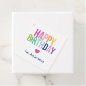 Gepersonaliseerde Happy Birthday Rainbow Gift Labe Bedankjes Labels (In situ)