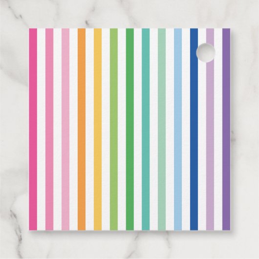 Gepersonaliseerde Happy Birthday Rainbow Gift Labe Bedankjes Labels (Achterkant)