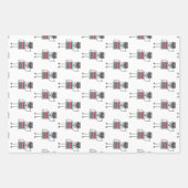 Gepersonaliseerde Happy Birthday Robot Geëerd Inpakpapier Vel (Voorkant 2)