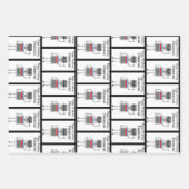 Gepersonaliseerde Happy Birthday Robot Geëerd Inpakpapier Vel (Voorkant)