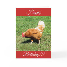 Gepersonaliseerde Happy Birthday Rooster Kaart