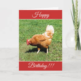 Gepersonaliseerde Happy Birthday Rooster Kaart