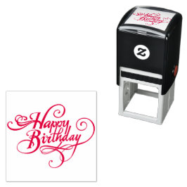 Gepersonaliseerde Happy Birthday Self-Inking Stamp Zelfinktende Stempel