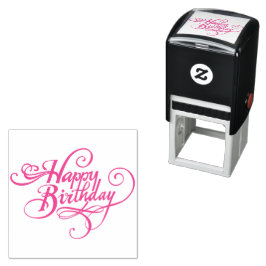 Gepersonaliseerde Happy Birthday Self-Inking Stamp Zelfinktende Stempel