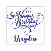 Gepersonaliseerde Happy Birthday Self-Inking Stamp Zelfinktende Stempel (Design)