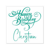 Gepersonaliseerde Happy Birthday Self-Inking Stamp Zelfinktende Stempel (Design)