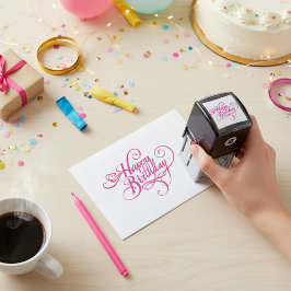 Gepersonaliseerde Happy Birthday Self-Inking Stamp Zelfinktende Stempel