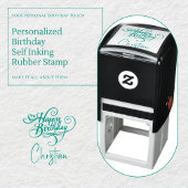 Gepersonaliseerde Happy Birthday Self-Inking Stamp Zelfinktende Stempel