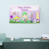 Gepersonaliseerde Happy Birthday Sprookjesthema Spandoek (Beurs)