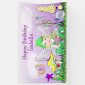 Gepersonaliseerde Happy Birthday Sprookjesthema Spandoek (Verticaal)