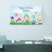 Gepersonaliseerde Happy Birthday Sprookjesthema Spandoek (Beurs)