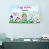 Gepersonaliseerde Happy Birthday Sprookjesthema Spandoek (Beurs)