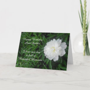 Gepersonaliseerde Happy Birthday Tante Peonies Kaa Kaart