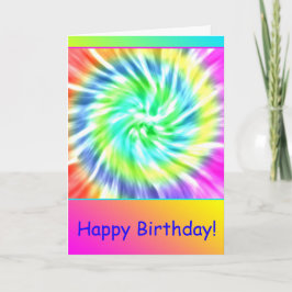 Gepersonaliseerde Happy Birthday Tie Dye Kaart
