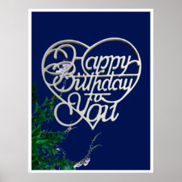 Gepersonaliseerde Happy Birthday to You Gloss Post Poster