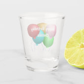 Gepersonaliseerde Happy Birthday Vibes Helium Ball Shot Glas (Achterkant)