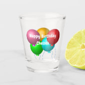 Gepersonaliseerde Happy Birthday Vibes Helium Ball Shot Glas (Voorkant)
