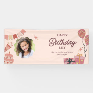 Gepersonaliseerde Happy Birthday Vinyl Banner