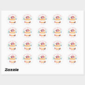 Gepersonaliseerde Happy Birthday voor jou Ronde Sticker (Vel)