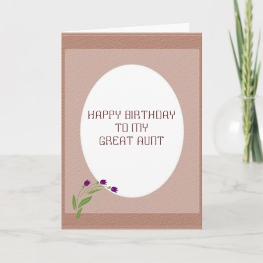 Gepersonaliseerde Happy Birthday voor mijn tante K Kaart (Voorkant)