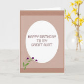 Gepersonaliseerde Happy Birthday voor mijn tante K Kaart (Gele Bloem)