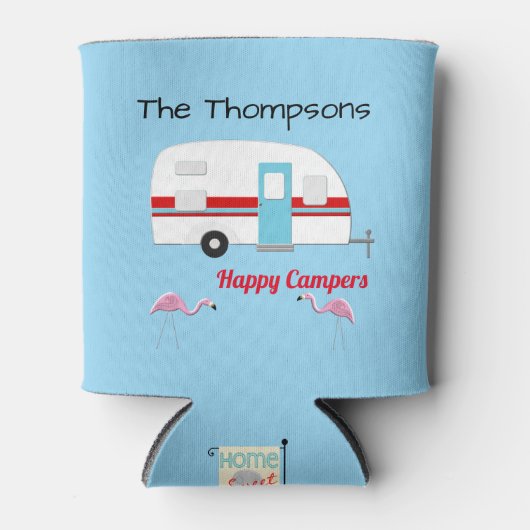 Gepersonaliseerde Happy Campers Blikjeskoeler (Voorkant)