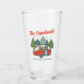 Gepersonaliseerde Happy Campers Glas (Voorkant)