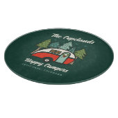 Gepersonaliseerde Happy Campers Kerstmis Snijplank (Hoek)