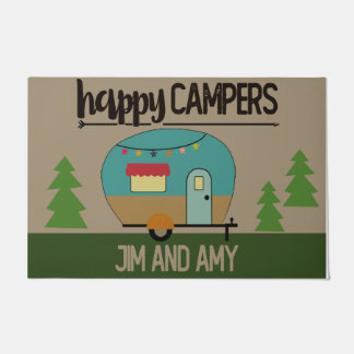 Gepersonaliseerde Happy Campers Namen Deurmat