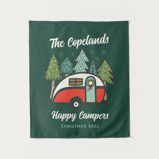 Gepersonaliseerde Happy Campers Wandkleed (Voorkant)