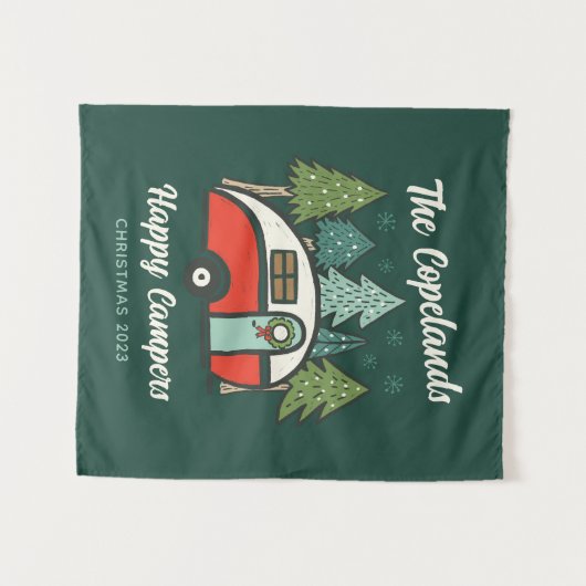 Gepersonaliseerde Happy Campers Wandkleed (Voorkant (horizontaal))