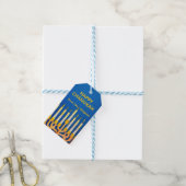 Gepersonaliseerde Happy Chanukah Menorah Cadeaulabel (Met Touw)