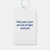 Gepersonaliseerde Happy Chanukah Menorah Cadeaulabel (Achterkant)