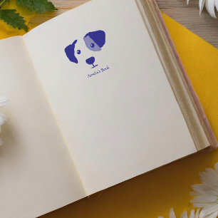 Gepersonaliseerde Happy Dog Dit boek behoort toe Zelfinktende Stempel