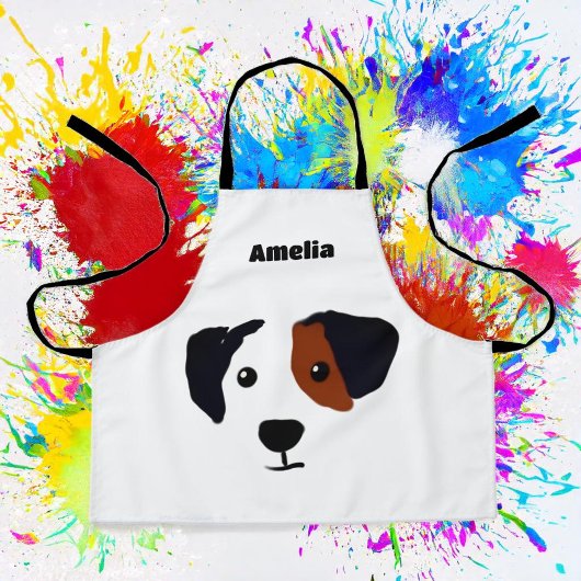 Gepersonaliseerde Happy Dog Kinder All-over print Schort