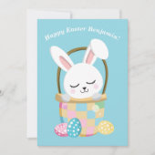 Gepersonaliseerde Happy Easter Bunny Schattige Bab Kaart (Voorkant)