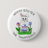 Gepersonaliseerde Happy Easter Button (Voorkant)