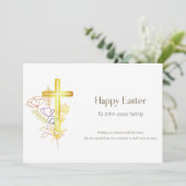 Gepersonaliseerde Happy Easter Christelijke Kaart (Staand voorkant)