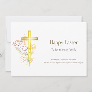 Gepersonaliseerde Happy Easter Christelijke Kaart