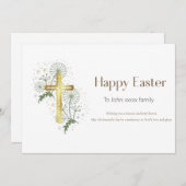 Gepersonaliseerde Happy Easter Christelijke Kaart (Voorkant / Achterkant)