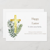 Gepersonaliseerde Happy Easter Christelijke Kaart (Voorkant / Achterkant)