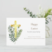 Gepersonaliseerde Happy Easter Christelijke Kaart (Staand voorkant)