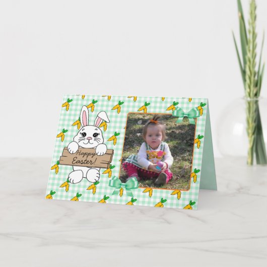 Gepersonaliseerde Happy Easter Family-fotokaart Kaart (Voorkant)