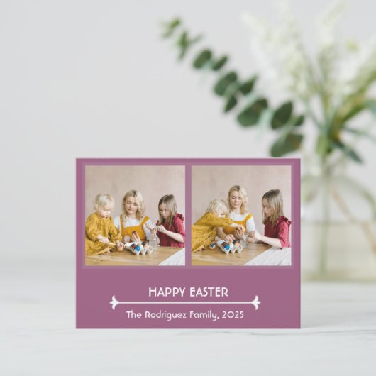 Gepersonaliseerde Happy Easter Foto Briefkaart (Staand voorkant)