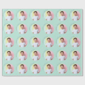 Gepersonaliseerde Happy Easter Green Cadeaupapier (Vlak)